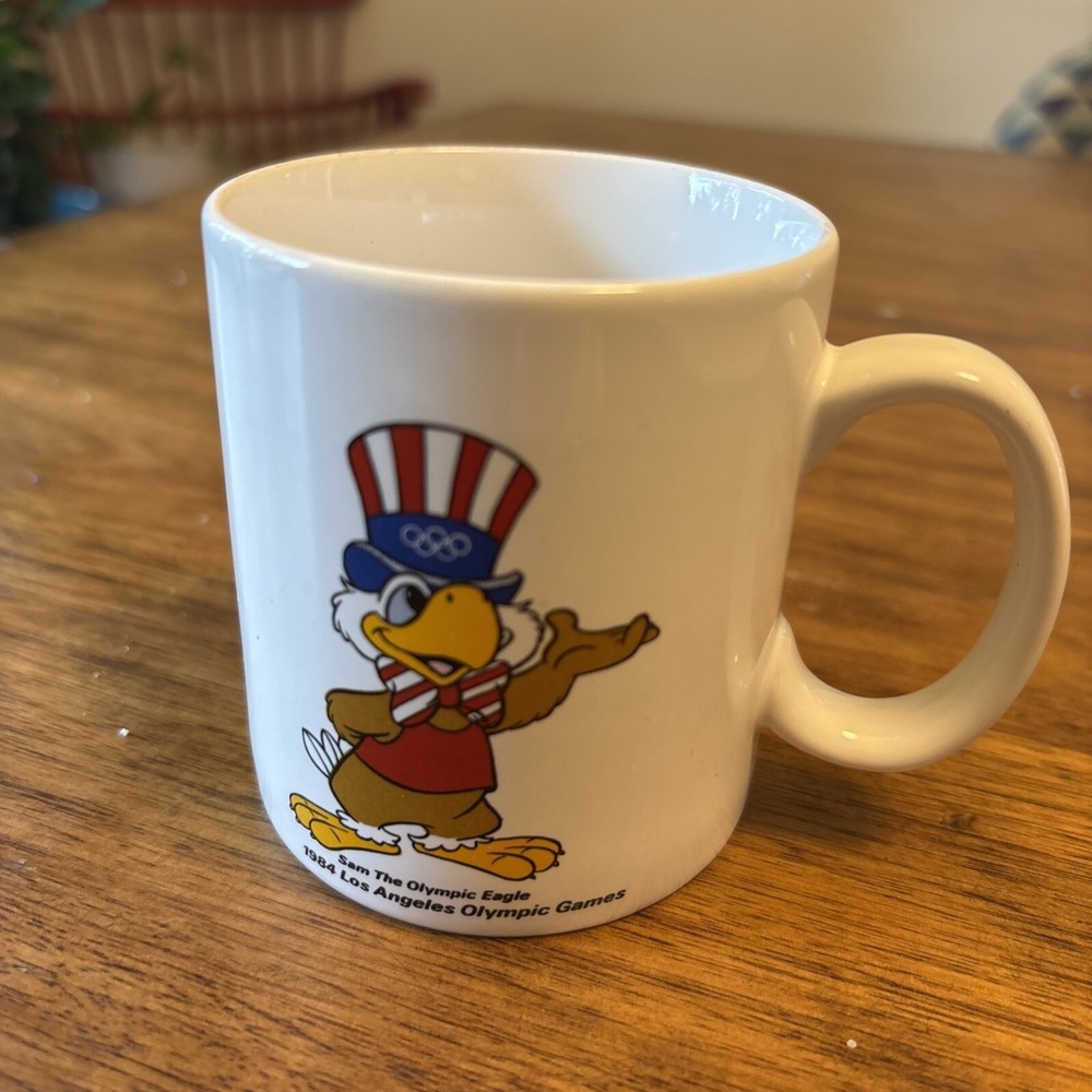 Vintage Papel 1984 Los Angeles Olympic Games Coffee Mug Sam the Eagle